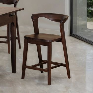Romont Counter Height Chair Set of 2 In Rich Walnut