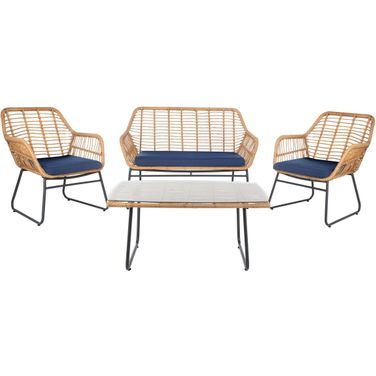 Roston 4 Piece Living Set In Navy
