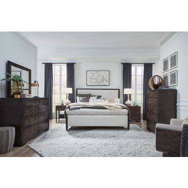 Rowan Upholstered Panel Bedroom Set In Espresso