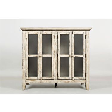 Rustic Shores 48 Inch 4 Door Accent Cabinet In Cream