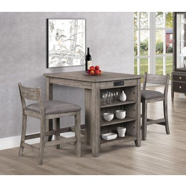 Rustic Storage End Gathering Table