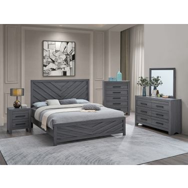 Rustica Panel Bedroom Set in Gray