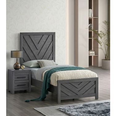 Rustica Youth Panel Bedroom Set in Gray