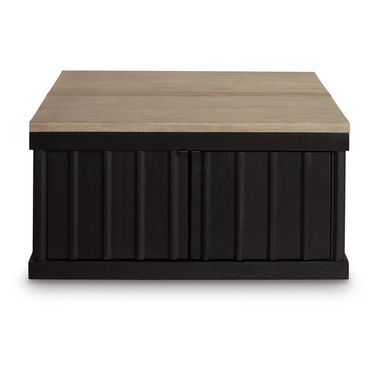Rylandyn Lift-Top Coffee Table In Light Brown and Black