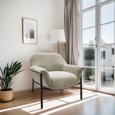 Sabrina Accent Chair In Beige