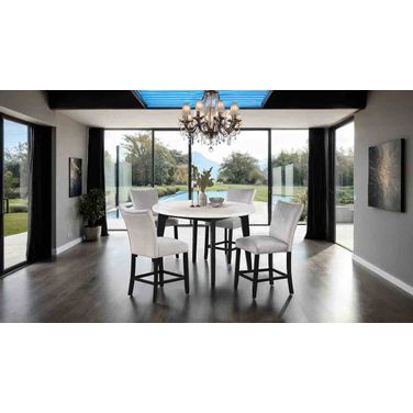 Sabro Round Counter Height Table In Black and White