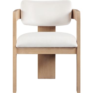 Sacha Velvet Dining Chair Set of 2 In Natural and Cream