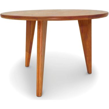 Sage Small Round Coffee Table With Wood Legs In Natural Cherry