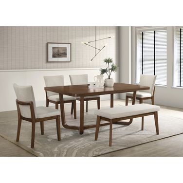 Salerno Dining Set In Brown
