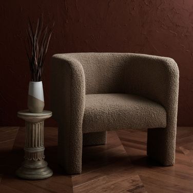 Sammie 3 Leg Accent Chair In Light Brown