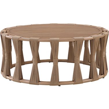 San Pietro Aluminum Outdoor Patio Coffee Table In Natural
