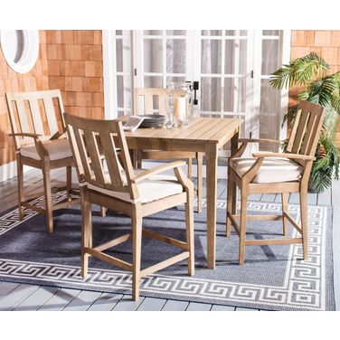 San Salvador Natural Outdoor Patio Bar Set