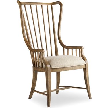 Sanctuary Brown Tall Spindle Arm Chair Set of 2