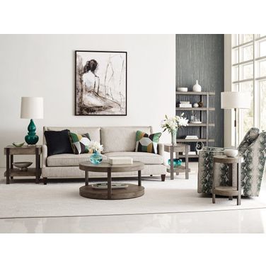 Sandler Round Occasional Table Set In Gray