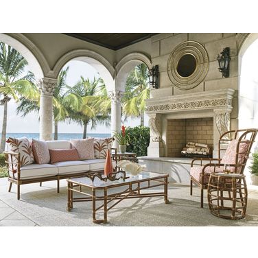 Sandpiper Bay Outdoor Conversation Set In White and Brown