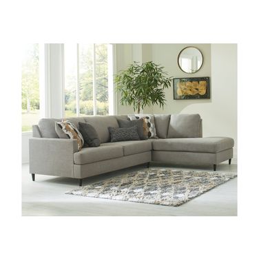 Santasia 2-Piece Sectional with RAF Chaise In Granite