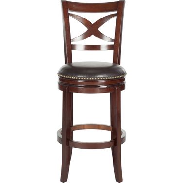 Santino Sierra Brown Bar Stool with Brown Seat