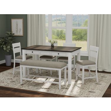 Sarasota 6 Piece Dining Room Set In White