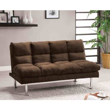 Saratoga Futon Sofa Bed In Dark Brown