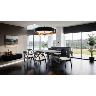 Sargans Dining Room Set In Black Wenge