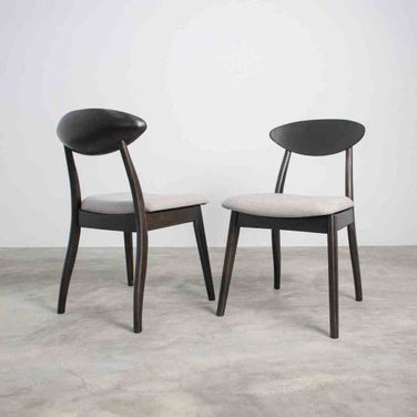 Sargans Side Chair Set of 2 In Black Wenge