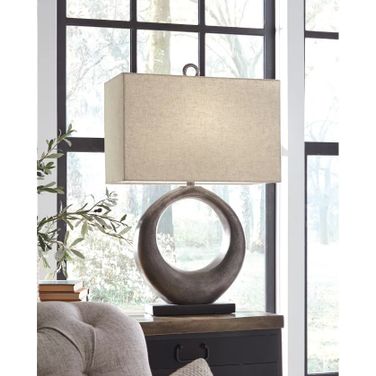 Saria Antique Silver Finish Table Lamp