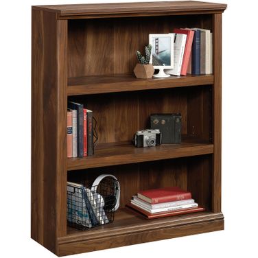 Sauder Select 3-Shelf Bookcase In Grand Walnut
