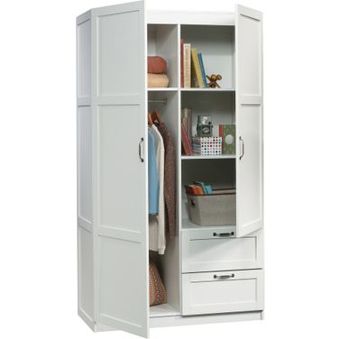Sauder Select Storage Cabinet Wardrobe In White