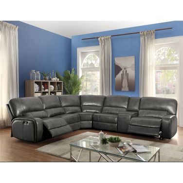 Saul Power Motion Sectional Sofa In Gray
