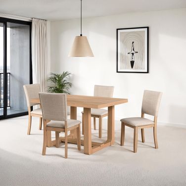 Sauro Dining Room Set In Natural