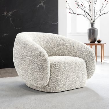 Savino Swivel Chair In Brown