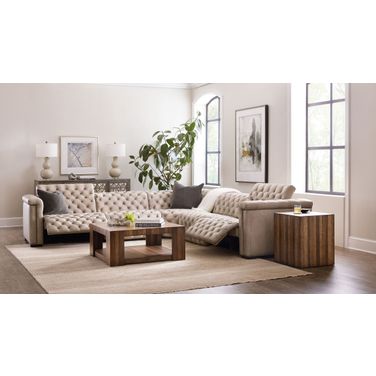 MS Savion Dark Wood Grandier Power Reclining Sectional