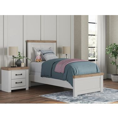 Savonport Youth Panel Bedroom Set In White and Brown