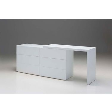 Savvy High Gloss White Extension Dresser