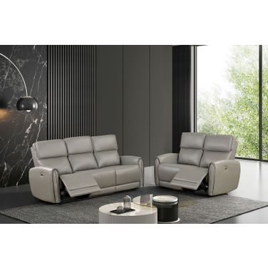 Schlieren Power Reclining Living Room Set In Gray