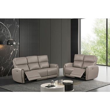 Schlieren Power Reclining Living Room Set In Light Brown