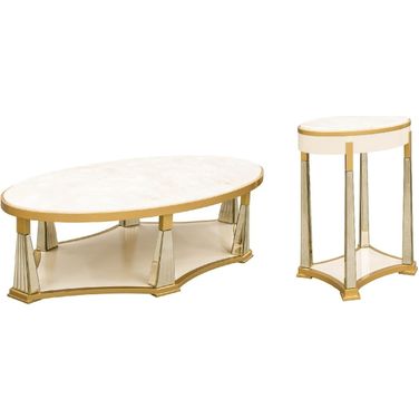Scotts Square Occasional Table Set In Light Champagne