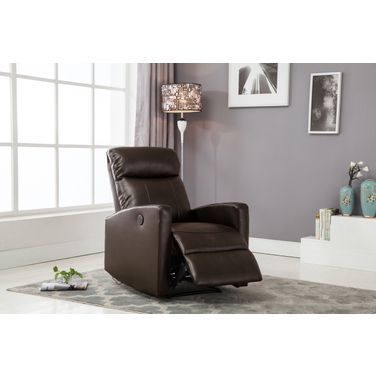 Sean Small Power Reading Recliner In Brown