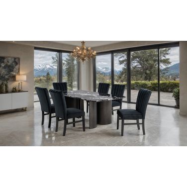 Selsey Dining Room Set In Black