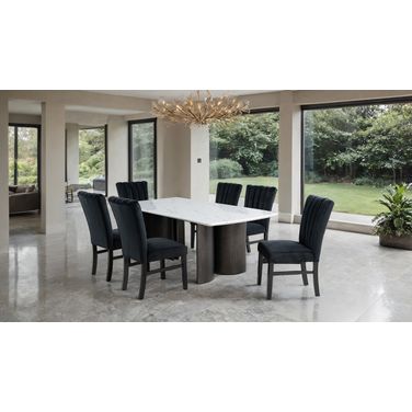 Selsey Dining Room Set In White