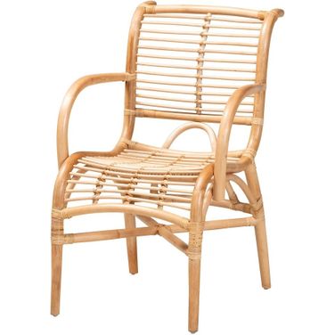 Seminyak Rattan Lounge Chair In Natural Brown