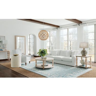 Serenity Light Wood Bahari Round Occasional Table Set