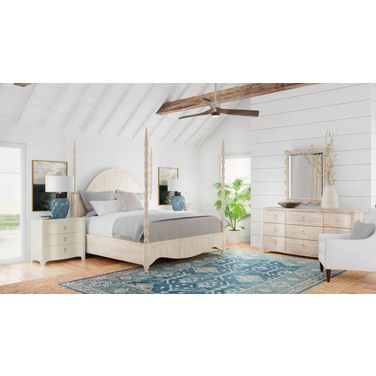 Serenity Light Wood Jetty Poster Bedroom Set