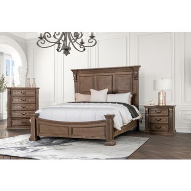 Sevenoaks Bedroom Set In Weathered Oak