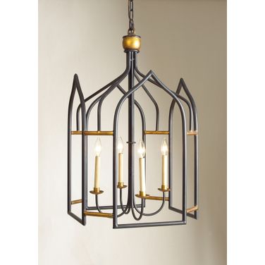 Seville Lantern In Black and Gold