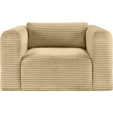 Shaggy Corduroy Performance Fabric Arm Chair In Camel
