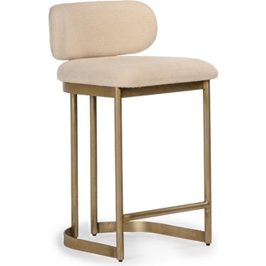 Shay Counter Stool In Antique Brass