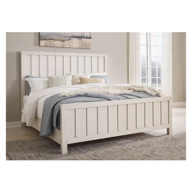 Shaybrock King Panel Bed In Antique White