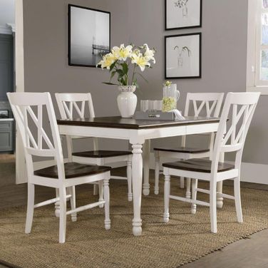 Shelby Dining Room Set In Distressed White