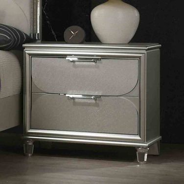 Sheridan Nightstand In Silver